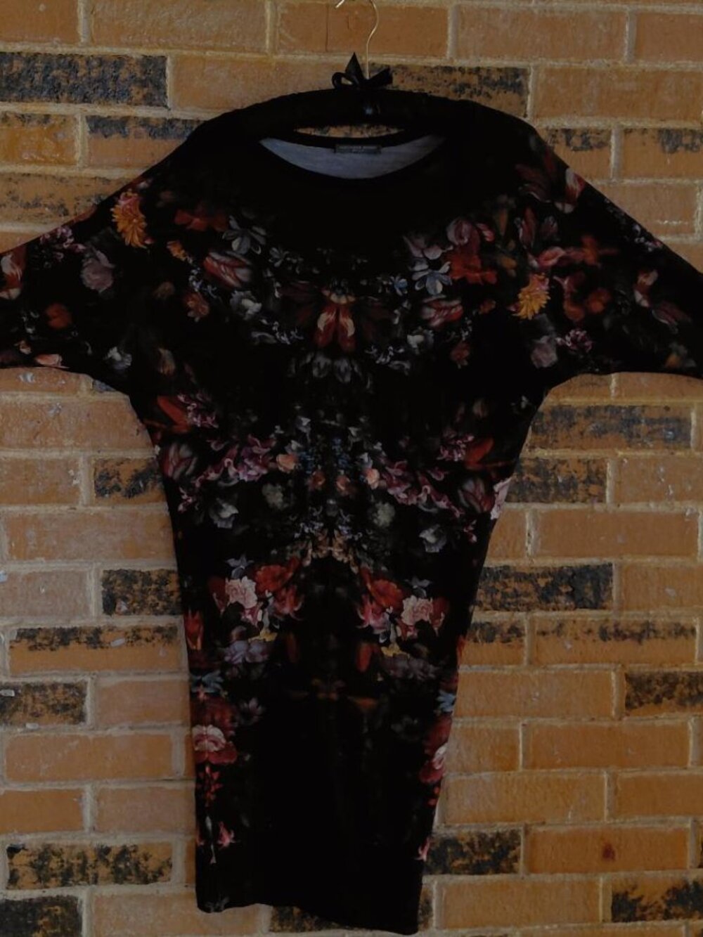 Alexander McQueen Wool Floral Bodcon Dress